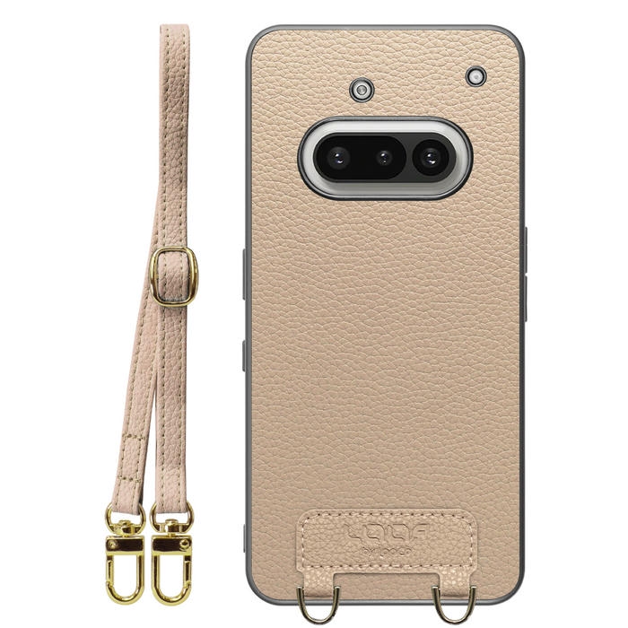 [ LOOF LUXURY-SHELL SHOULDER ] Nothing Phone (3a) Phone 3a ショルダーストラップ付き シンプルでスマート 本革 シェル型ケース ショルダー ストラップ スマホショルダー [ Nothing Phone (3a) ]