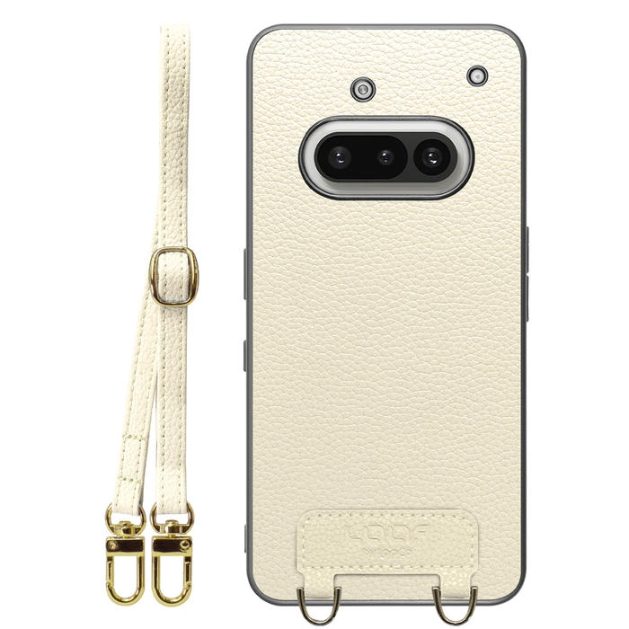 [ LOOF LUXURY-SHELL SHOULDER ] Nothing Phone (3a) Phone 3a ショルダーストラップ付き シンプルでスマート 本革 シェル型ケース ショルダー ストラップ スマホショルダー [ Nothing Phone (3a) ]
