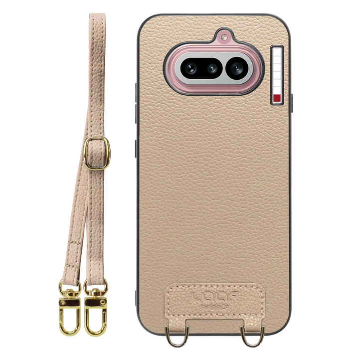 [ LOOF LUXURY-SHELL SHOULDER ] Nothing Phone (4a) A069 ショルダーストラップ付き シンプルでスマート 本革 シェル型ケース ショルダー ストラップ スマホショルダー [ Nothing Phone (4a) ]