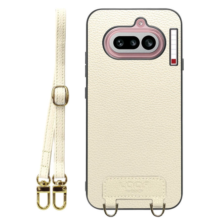 [ LOOF LUXURY-SHELL SHOULDER ] Nothing Phone (4a) A069 ショルダーストラップ付き シンプルでスマート 本革 シェル型ケース ショルダー ストラップ スマホショルダー [ Nothing Phone (4a) ]