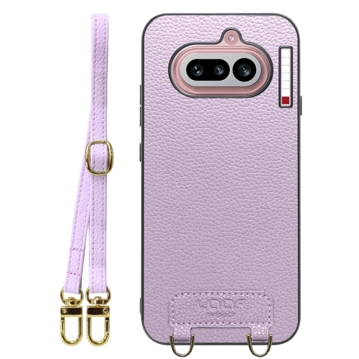 [ LOOF LUXURY-SHELL SHOULDER ] Nothing Phone (4a) A069 ショルダーストラップ付き シンプルでスマート 本革 シェル型ケース ショルダー ストラップ スマホショルダー [ Nothing Phone (4a) ]
