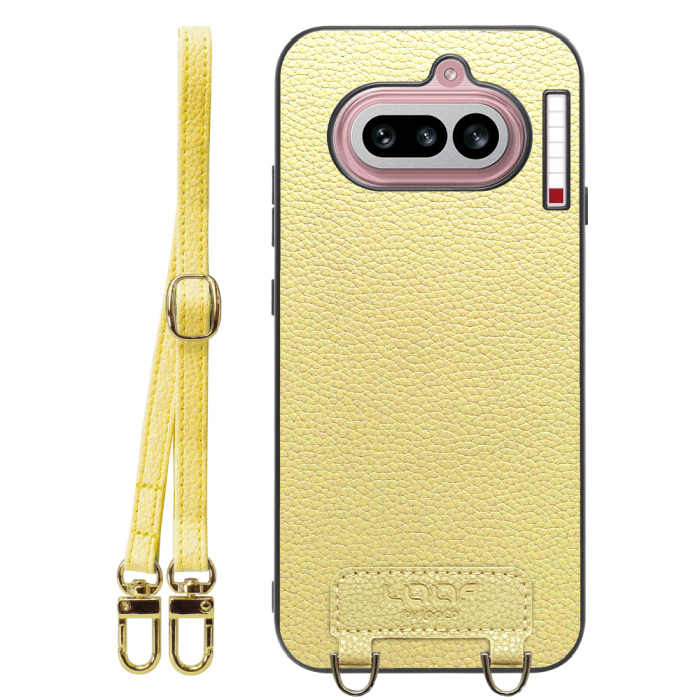 [ LOOF LUXURY-SHELL SHOULDER ] Nothing Phone (4a) A069 ショルダーストラップ付き シンプルでスマート 本革 シェル型ケース ショルダー ストラップ スマホショルダー [ Nothing Phone (4a) ]