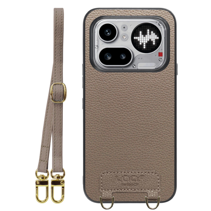 [ LOOF LUXURY-SHELL SHOULDER ] Nothing Phone (4a) Pro A069P ショルダーストラップ付き シンプルでスマート 本革 シェル型ケース ショルダー ストラップ スマホショルダー [ Nothing Phone (4a) Pro ]