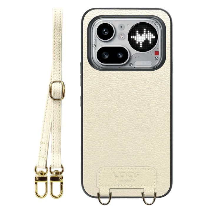 [ LOOF LUXURY-SHELL SHOULDER ] Nothing Phone (4a) Pro A069P ショルダーストラップ付き シンプルでスマート 本革 シェル型ケース ショルダー ストラップ スマホショルダー [ Nothing Phone (4a) Pro ]