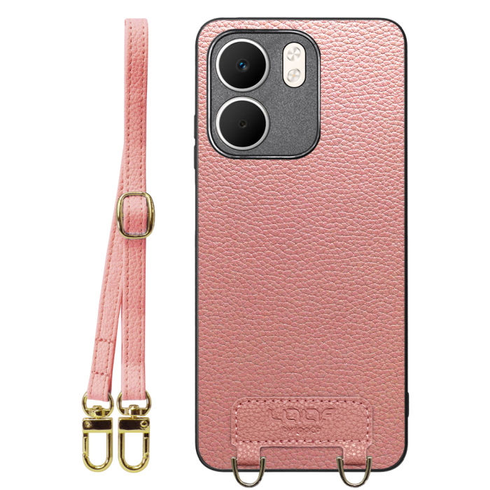 [ LOOF LUXURY-SHELL SHOULDER ] OPPO A5x オッポ ショルダーストラップ付き シンプルでスマート 本革 シェル型ケース ショルダー ストラップ スマホショルダー [ OPPO A5x 用 ]
