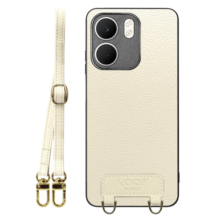 [ LOOF LUXURY-SHELL SHOULDER ] OPPO A5x オッポ ショルダーストラップ付き シンプルでスマート 本革 シェル型ケース ショルダー ストラップ スマホショルダー [ OPPO A5x 用 ]