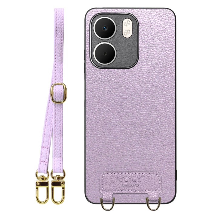 [ LOOF LUXURY-SHELL SHOULDER ] OPPO A5x オッポ ショルダーストラップ付き シンプルでスマート 本革 シェル型ケース ショルダー ストラップ スマホショルダー [ OPPO A5x 用 ]