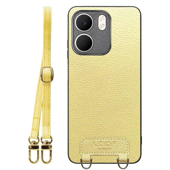 [ LOOF LUXURY-SHELL SHOULDER ] OPPO A5x オッポ ショルダーストラップ付き シンプルでスマート 本革 シェル型ケース ショルダー ストラップ スマホショルダー [ OPPO A5x 用 ]