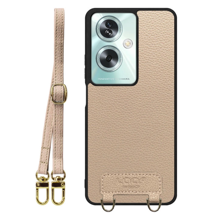 [ LOOF LUXURY-SHELL SHOULDER ] OPPO A79 5G A795G ショルダーストラップ付き シンプルでスマート 本革 シェル型ケース ショルダー ストラップ スマホショルダー [ OPPO A79 5G ]