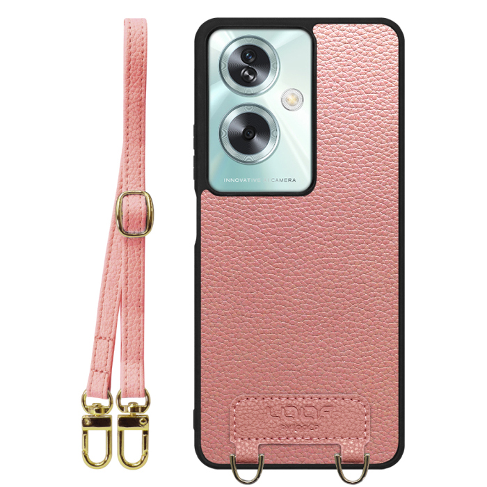 [ LOOF LUXURY-SHELL SHOULDER ] OPPO A79 5G A795G ショルダーストラップ付き シンプルでスマート 本革 シェル型ケース ショルダー ストラップ スマホショルダー [ OPPO A79 5G ]