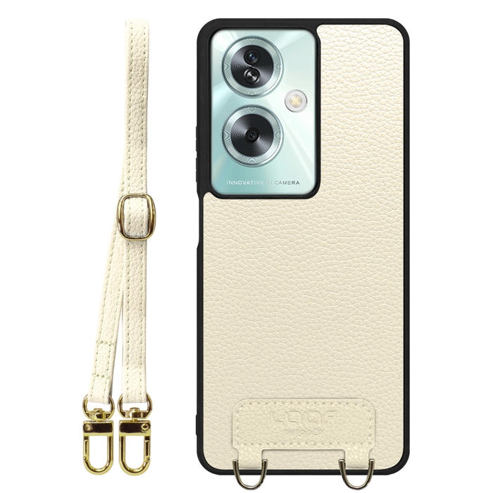 [ LOOF LUXURY-SHELL SHOULDER ] OPPO A79 5G A795G ショルダーストラップ付き シンプルでスマート 本革 シェル型ケース ショルダー ストラップ スマホショルダー [ OPPO A79 5G ]