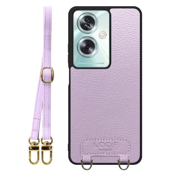[ LOOF LUXURY-SHELL SHOULDER ] OPPO A79 5G A795G ショルダーストラップ付き シンプルでスマート 本革 シェル型ケース ショルダー ストラップ スマホショルダー [ OPPO A79 5G ]