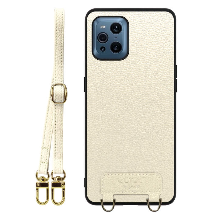 [ LOOF LUXURY-SHELL SHOULDER ] OPPO Find X3 Pro OPG03 findx3pro x3pro findx3 ショルダーストラップ付き シンプルでスマート 本革 シェル型ケース ショルダー ストラップ スマホショルダー [ OPPO Find X3 Pro ]