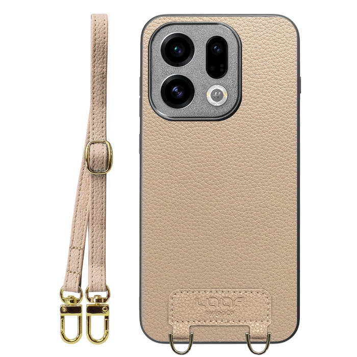 [ LOOF LUXURY-SHELL SHOULDER ] OPPO Find X9 OPG07 CPH2797 ショルダーストラップ付き シンプルでスマート 本革 シェル型ケース ショルダー ストラップ スマホショルダー [ OPPO Find X9 ]