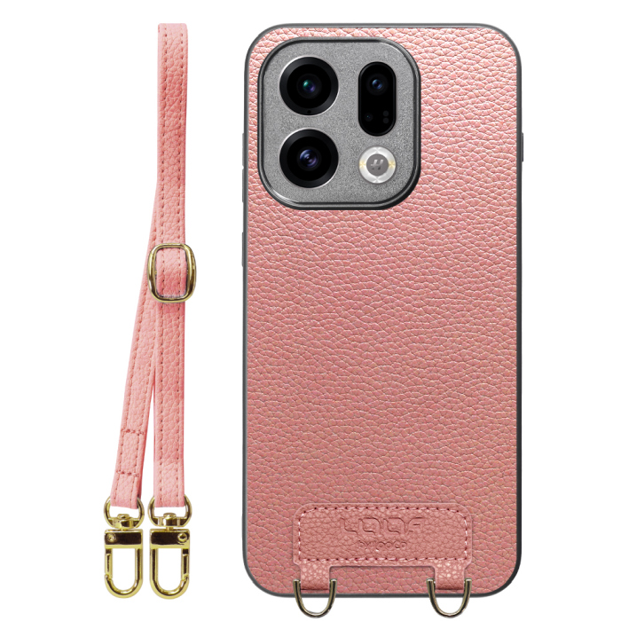 [ LOOF LUXURY-SHELL SHOULDER ] OPPO Find X9 OPG07 CPH2797 ショルダーストラップ付き シンプルでスマート 本革 シェル型ケース ショルダー ストラップ スマホショルダー [ OPPO Find X9 ]