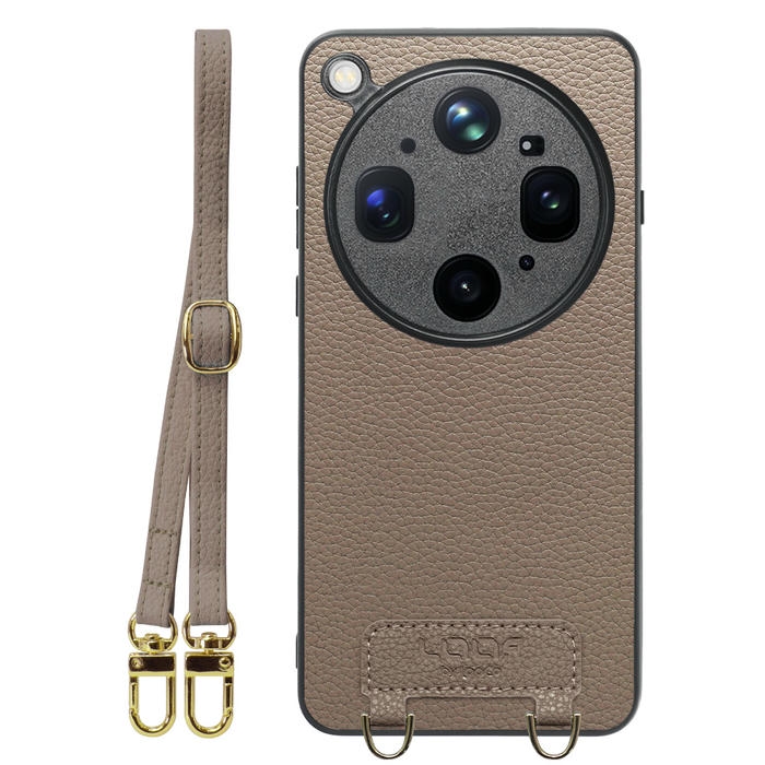 [ LOOF LUXURY-SHELL SHOULDER ] OPPO Find X9 Ultra CPH2841  ショルダーストラップ付き シンプルでスマート 本革 シェル型ケース ショルダー ストラップ スマホショルダー [ OPPO Find X9 Ultra ]