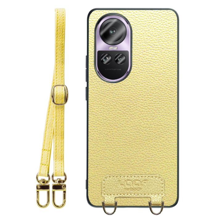 [ LOOF LUXURY-SHELL SHOULDER ] OPPO Reno10 Pro 5G Reno10 Pro 10Pro ショルダーストラップ付き シンプルでスマート 本革 シェル型ケース ショルダー ストラップ スマホショルダー [ OPPO Reno10 Pro 5G ]
