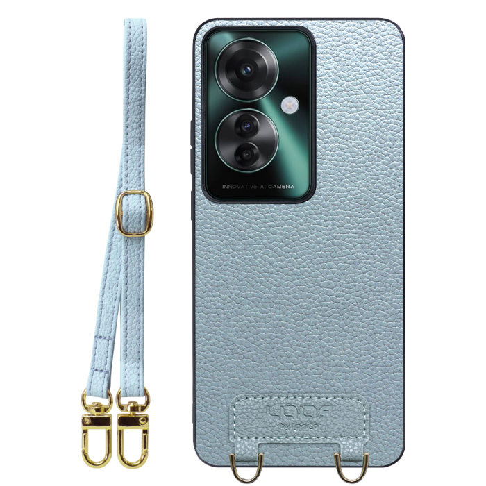[ LOOF LUXURY-SHELL SHOULDER ] OPPO Reno11 A  ショルダーストラップ付き シンプルでスマート 本革 シェル型ケース ショルダー ストラップ スマホショルダー [ OPPO Reno11 A ]