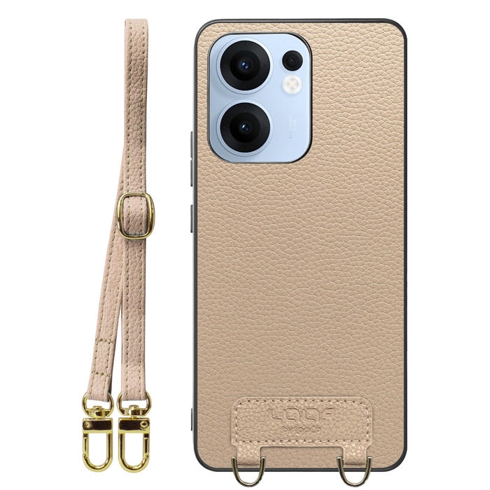 [ LOOF LUXURY-SHELL SHOULDER ] OPPO Reno13 A  ショルダーストラップ付き シンプルでスマート 本革 シェル型ケース ショルダー ストラップ スマホショルダー [ OPPO Reno13 A ]