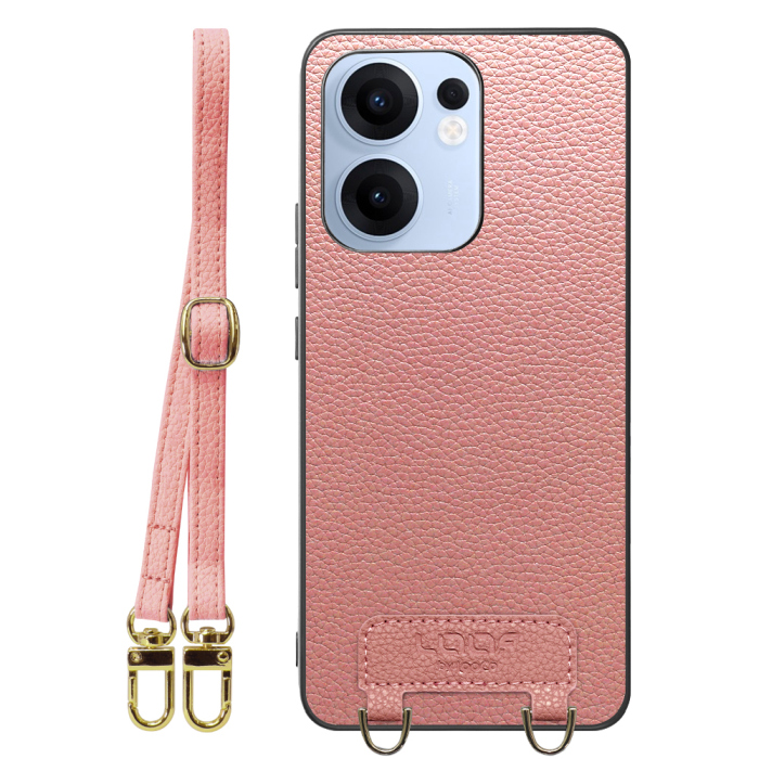 [ LOOF LUXURY-SHELL SHOULDER ] OPPO Reno13 A  ショルダーストラップ付き シンプルでスマート 本革 シェル型ケース ショルダー ストラップ スマホショルダー [ OPPO Reno13 A ]
