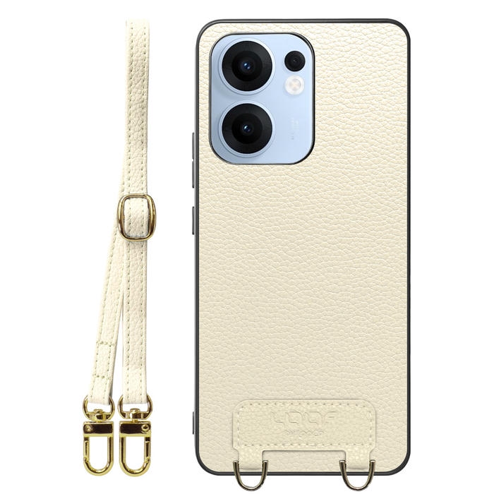 [ LOOF LUXURY-SHELL SHOULDER ] OPPO Reno13 A  ショルダーストラップ付き シンプルでスマート 本革 シェル型ケース ショルダー ストラップ スマホショルダー [ OPPO Reno13 A ]
