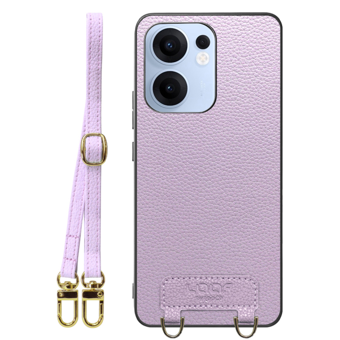 [ LOOF LUXURY-SHELL SHOULDER ] OPPO Reno13 A  ショルダーストラップ付き シンプルでスマート 本革 シェル型ケース ショルダー ストラップ スマホショルダー [ OPPO Reno13 A ]