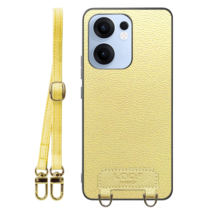 [ LOOF LUXURY-SHELL SHOULDER ] OPPO Reno13 A  ショルダーストラップ付き シンプルでスマート 本革 シェル型ケース ショルダー ストラップ スマホショルダー [ OPPO Reno13 A ]
