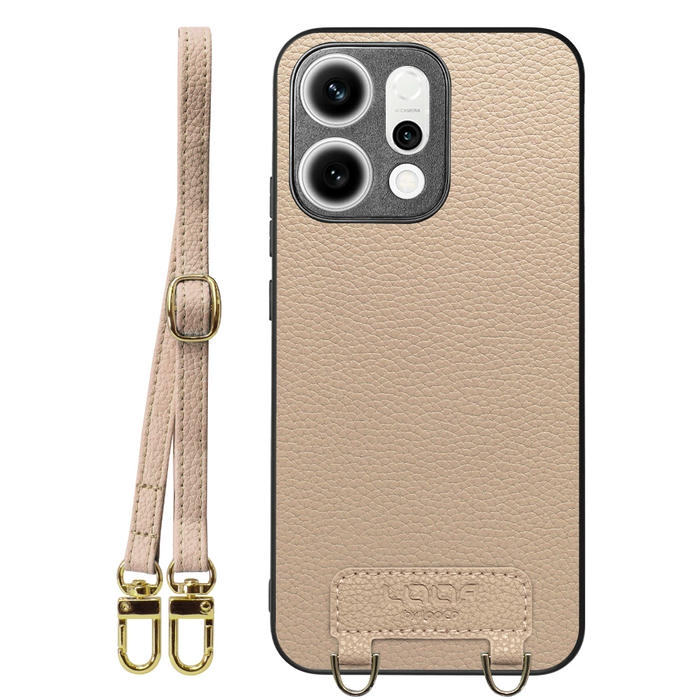 [ LOOF LUXURY-SHELL SHOULDER ] OPPO Reno14 5G  ショルダーストラップ付き シンプルでスマート 本革 シェル型ケース ショルダー ストラップ スマホショルダー [ OPPO Reno14 5G ]