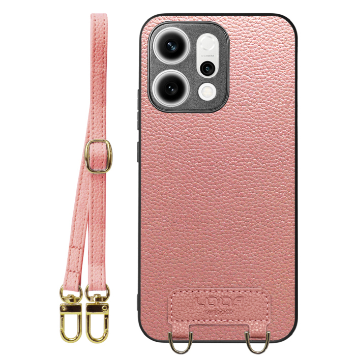 [ LOOF LUXURY-SHELL SHOULDER ] OPPO Reno14 5G  ショルダーストラップ付き シンプルでスマート 本革 シェル型ケース ショルダー ストラップ スマホショルダー [ OPPO Reno14 5G ]