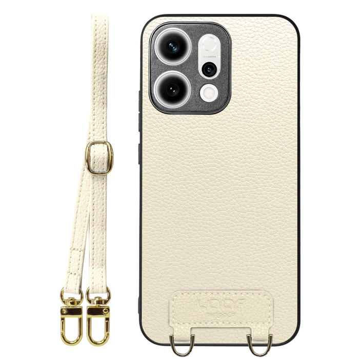 [ LOOF LUXURY-SHELL SHOULDER ] OPPO Reno14 5G  ショルダーストラップ付き シンプルでスマート 本革 シェル型ケース ショルダー ストラップ スマホショルダー [ OPPO Reno14 5G ]