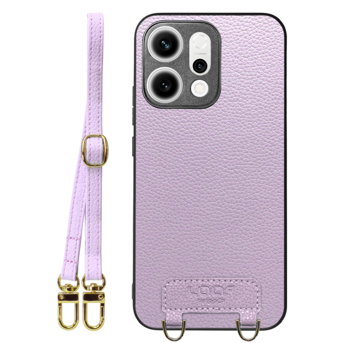 [ LOOF LUXURY-SHELL SHOULDER ] OPPO Reno14 5G  ショルダーストラップ付き シンプルでスマート 本革 シェル型ケース ショルダー ストラップ スマホショルダー [ OPPO Reno14 5G ]