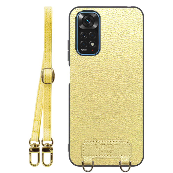 [ LOOF LUXURY-SHELL SHOULDER ] Xiaomi Redmi Note 11 redminote11 note11 ショルダーストラップ付き シンプルでスマート 本革 シェル型ケース ショルダー ストラップ スマホショルダー [ Redmi Note 11 ]