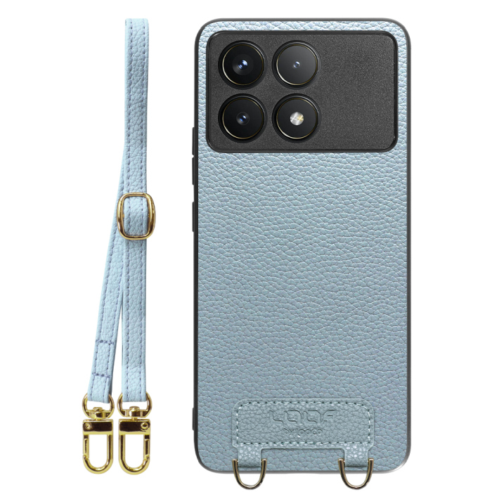 [ LOOF LUXURY-SHELL SHOULDER ] POCO F6 Pro  ショルダーストラップ付き シンプルでスマート 本革 シェル型ケース ショルダー ストラップ スマホショルダー [ POCO F6 Pro ]