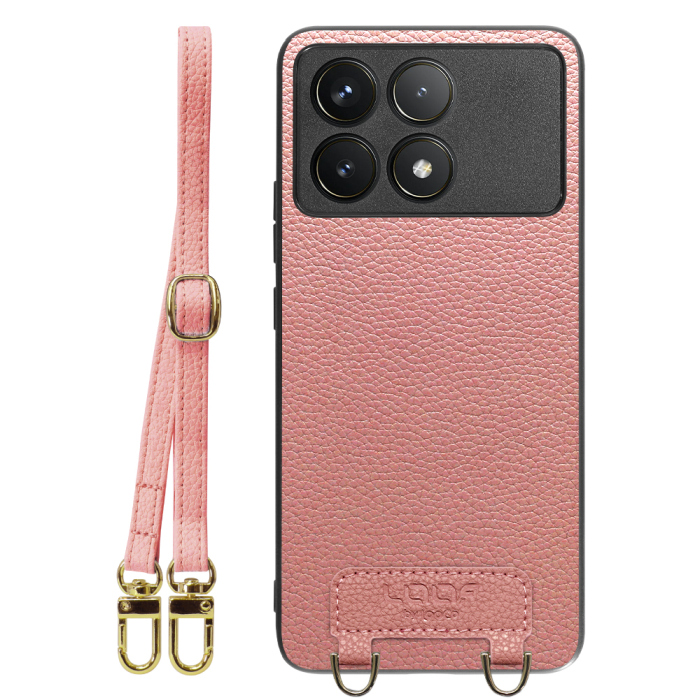 [ LOOF LUXURY-SHELL SHOULDER ] POCO F6 Pro  ショルダーストラップ付き シンプルでスマート 本革 シェル型ケース ショルダー ストラップ スマホショルダー [ POCO F6 Pro ]