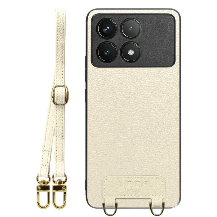 [ LOOF LUXURY-SHELL SHOULDER ] POCO F6 Pro  ショルダーストラップ付き シンプルでスマート 本革 シェル型ケース ショルダー ストラップ スマホショルダー [ POCO F6 Pro ]