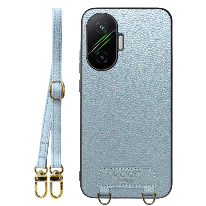 [ LOOF LUXURY-SHELL SHOULDER ] POCO F7 Xiaomi シャオミ ショルダーストラップ付き シンプルでスマート 本革 シェル型ケース ショルダー ストラップ スマホショルダー [ POCO F7 ]