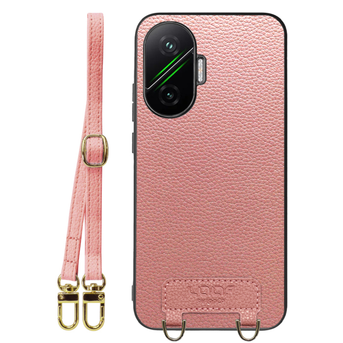[ LOOF LUXURY-SHELL SHOULDER ] POCO F7 Xiaomi シャオミ ショルダーストラップ付き シンプルでスマート 本革 シェル型ケース ショルダー ストラップ スマホショルダー [ POCO F7 ]