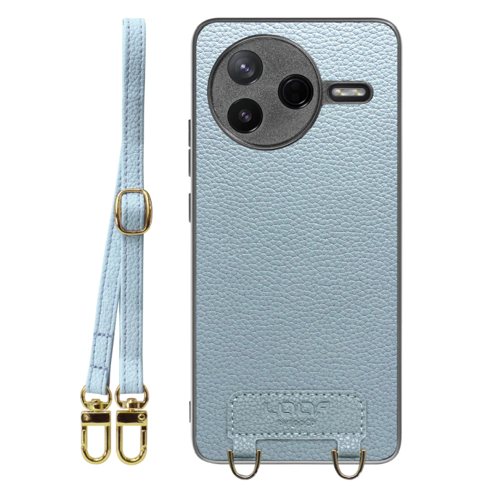 [ LOOF LUXURY-SHELL SHOULDER ] POCO F7 Pro Xiaomi シャオミ ショルダーストラップ付き シンプルでスマート 本革 シェル型ケース ショルダー ストラップ スマホショルダー [ POCO F7 Pro ]