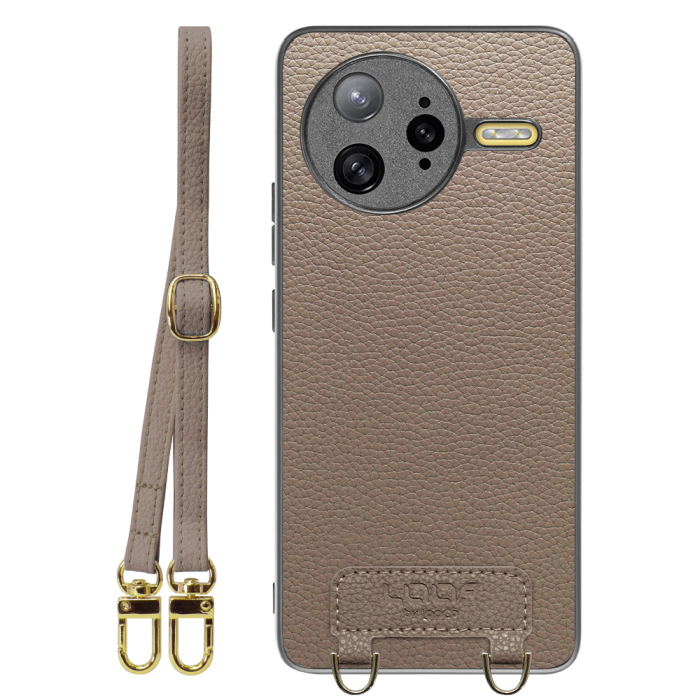 [ LOOF LUXURY-SHELL SHOULDER ] POCO F7 Ultra Xiaomi シャオミ ショルダーストラップ付き シンプルでスマート 本革 シェル型ケース ショルダー ストラップ スマホショルダー [ POCO F7 Ultra ]