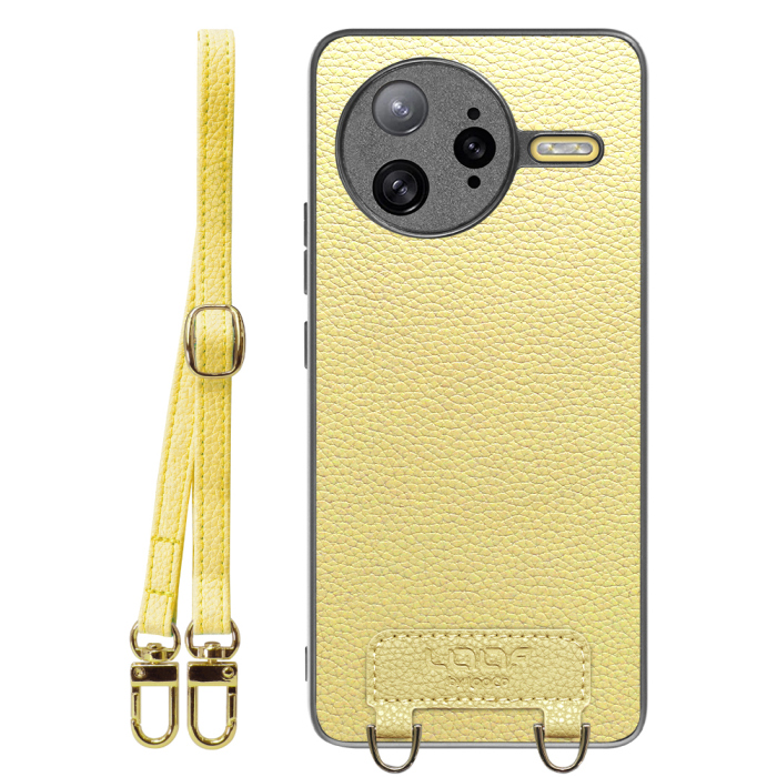 [ LOOF LUXURY-SHELL SHOULDER ] POCO F7 Ultra Xiaomi シャオミ ショルダーストラップ付き シンプルでスマート 本革 シェル型ケース ショルダー ストラップ スマホショルダー [ POCO F7 Ultra ]