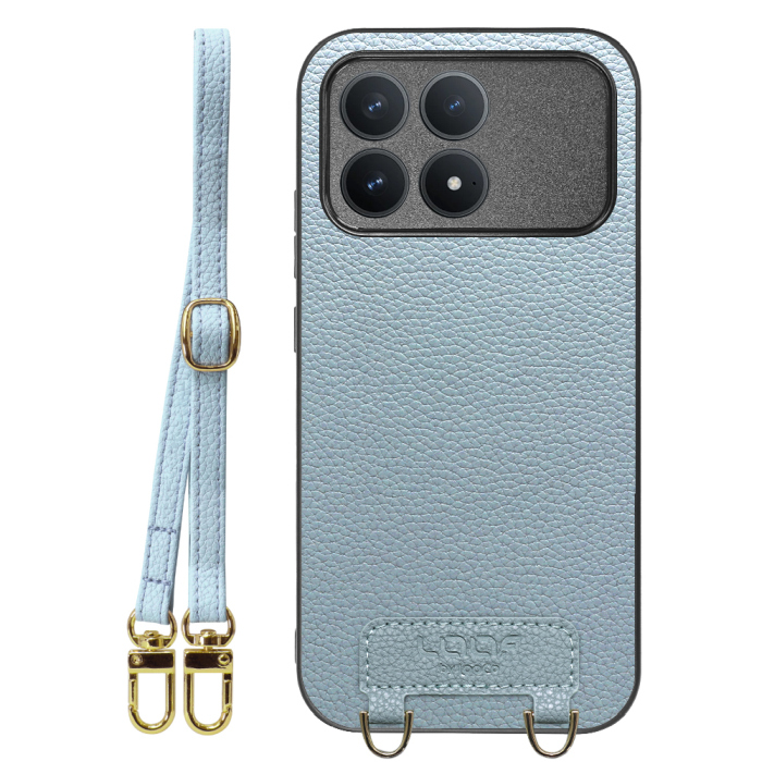 [ LOOF LUXURY-SHELL SHOULDER ] POCO F8 Pro Xiaomi ショルダーストラップ付き シンプルでスマート 本革 シェル型ケース ショルダー ストラップ スマホショルダー [ POCO F8 Pro ]