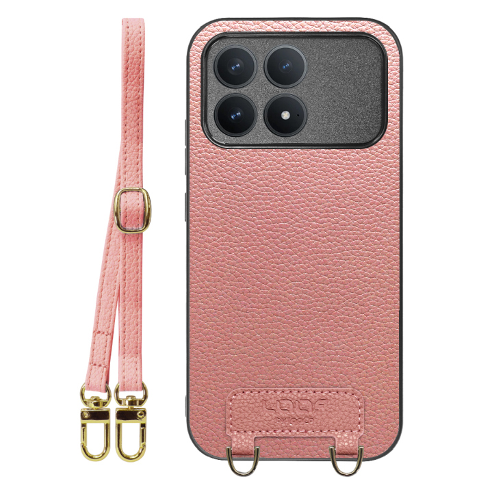 [ LOOF LUXURY-SHELL SHOULDER ] POCO F8 Pro Xiaomi ショルダーストラップ付き シンプルでスマート 本革 シェル型ケース ショルダー ストラップ スマホショルダー [ POCO F8 Pro ]