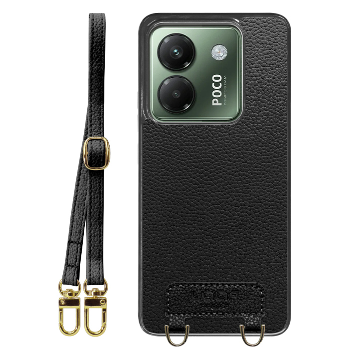 [ LOOF LUXURY-SHELL SHOULDER ] POCO M7 Pro 5G Xiaomi シャオミ ショルダーストラップ付き シンプルでスマート 本革 シェル型ケース ショルダー ストラップ スマホショルダー [ POCO M7 Pro 5G ]