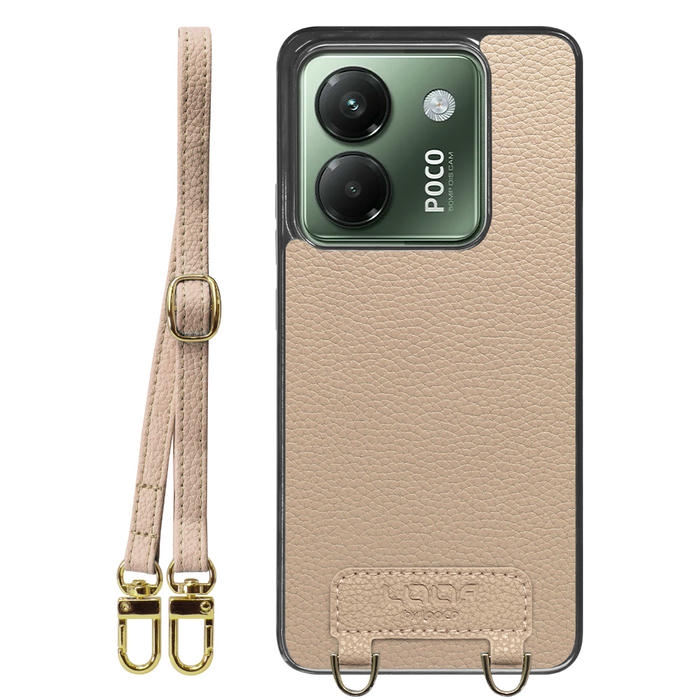 [ LOOF LUXURY-SHELL SHOULDER ] POCO M7 Pro 5G Xiaomi シャオミ ショルダーストラップ付き シンプルでスマート 本革 シェル型ケース ショルダー ストラップ スマホショルダー [ POCO M7 Pro 5G ]