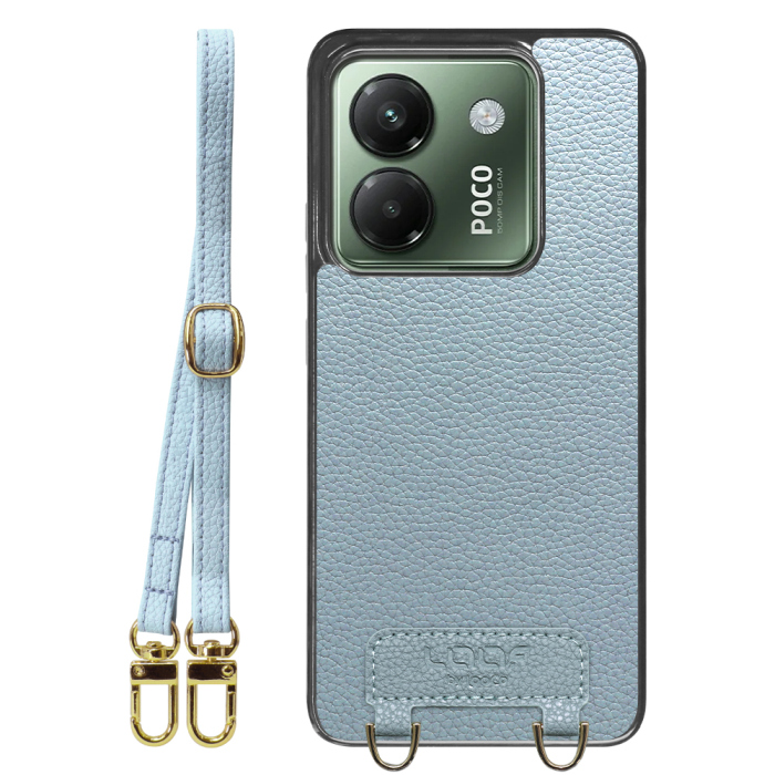 [ LOOF LUXURY-SHELL SHOULDER ] POCO M7 Pro 5G Xiaomi シャオミ ショルダーストラップ付き シンプルでスマート 本革 シェル型ケース ショルダー ストラップ スマホショルダー [ POCO M7 Pro 5G ]