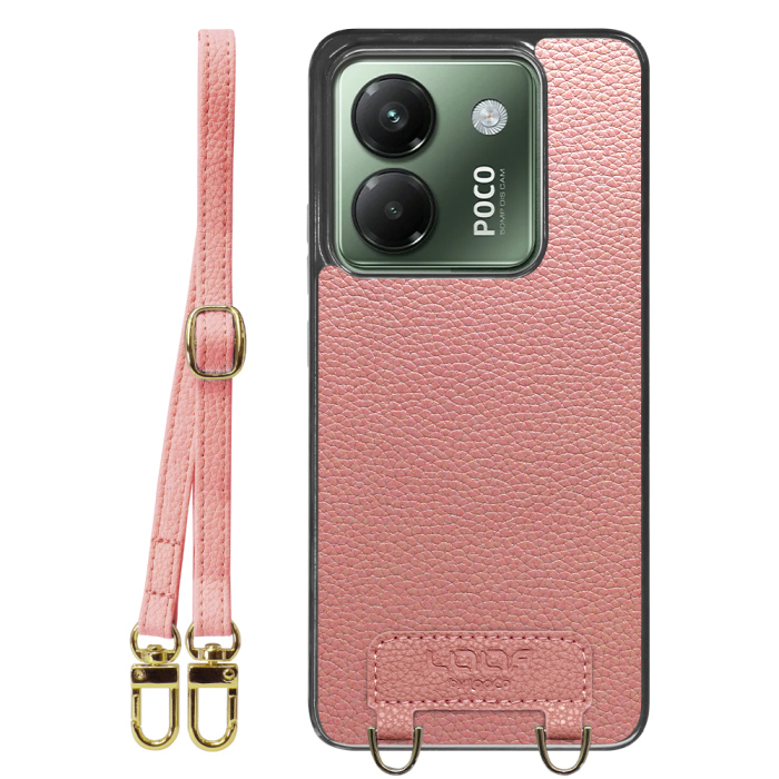 [ LOOF LUXURY-SHELL SHOULDER ] POCO M7 Pro 5G Xiaomi シャオミ ショルダーストラップ付き シンプルでスマート 本革 シェル型ケース ショルダー ストラップ スマホショルダー [ POCO M7 Pro 5G ]