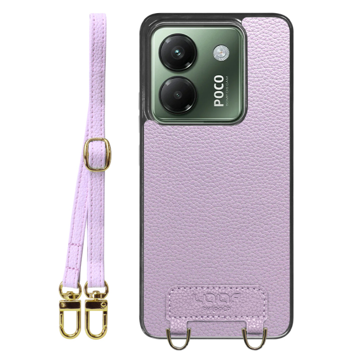 [ LOOF LUXURY-SHELL SHOULDER ] POCO M7 Pro 5G Xiaomi シャオミ ショルダーストラップ付き シンプルでスマート 本革 シェル型ケース ショルダー ストラップ スマホショルダー [ POCO M7 Pro 5G ]