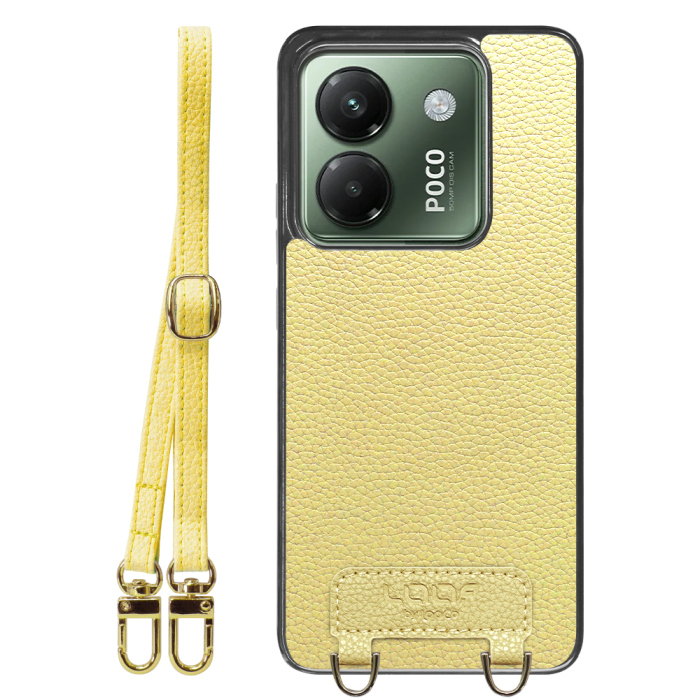 [ LOOF LUXURY-SHELL SHOULDER ] POCO M7 Pro 5G Xiaomi シャオミ ショルダーストラップ付き シンプルでスマート 本革 シェル型ケース ショルダー ストラップ スマホショルダー [ POCO M7 Pro 5G ]