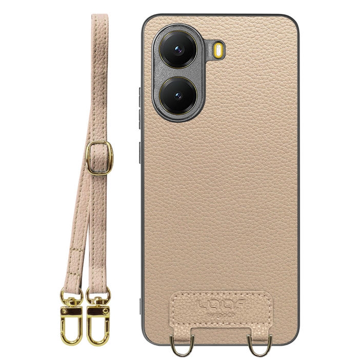 [ LOOF LUXURY-SHELL SHOULDER ] POCO X7 Pro Xiaomi ショルダーストラップ付き シンプルでスマート 本革 シェル型ケース ショルダー ストラップ スマホショルダー [ POCO X7 Pro ]
