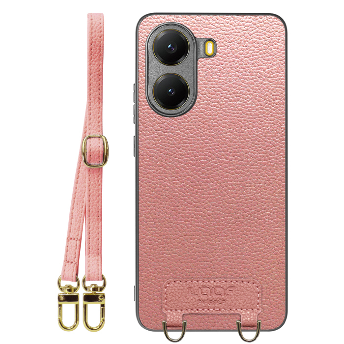 [ LOOF LUXURY-SHELL SHOULDER ] POCO X7 Pro Xiaomi ショルダーストラップ付き シンプルでスマート 本革 シェル型ケース ショルダー ストラップ スマホショルダー [ POCO X7 Pro ]